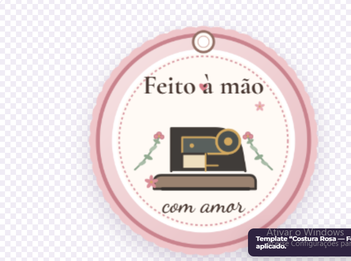 Tag redonda para costura